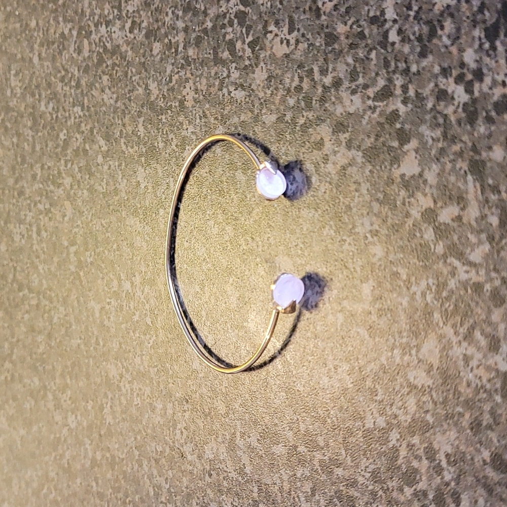 Gold Bracelet w/ Pink Embellishments